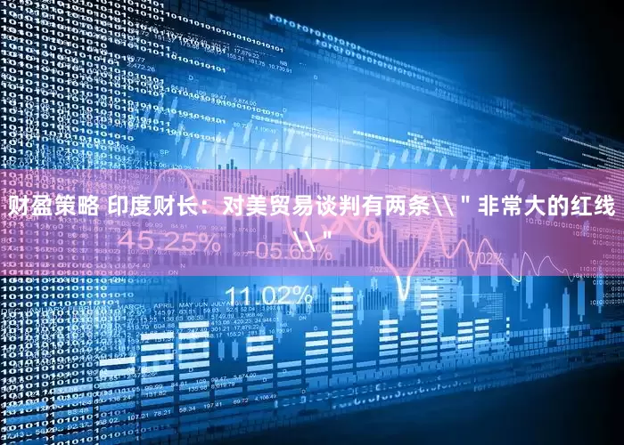 财盈策略 印度财长：对美贸易谈判有两条\＂非常大的红线\＂